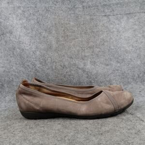 Gabor Shoes Womens 8 Ballet Flats Leather Round Toe Slip On Fashion Casual Comfy